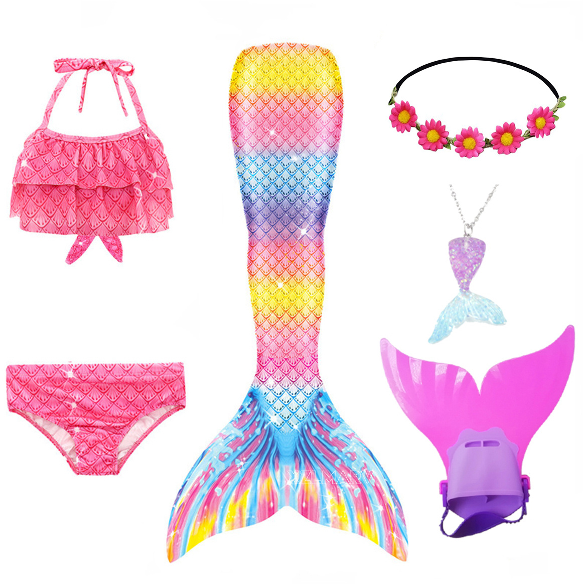 6Pcs/set Ariel Girls Swimming  - огляд і ціна Swim Fins