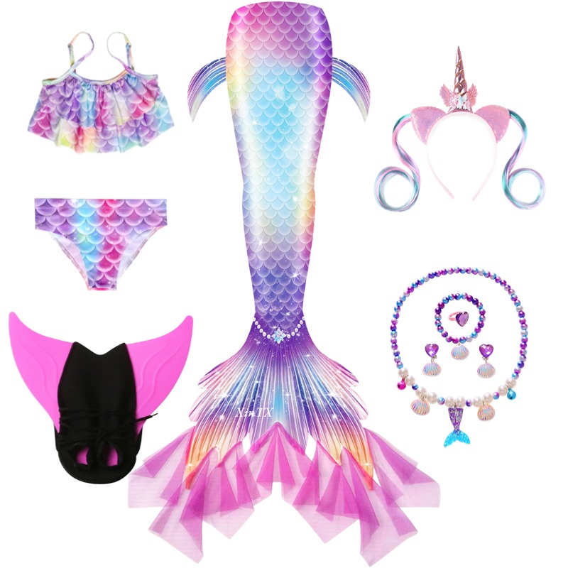 Mermaid Costume for Girl Merma - огляд і ціна Swim Fins