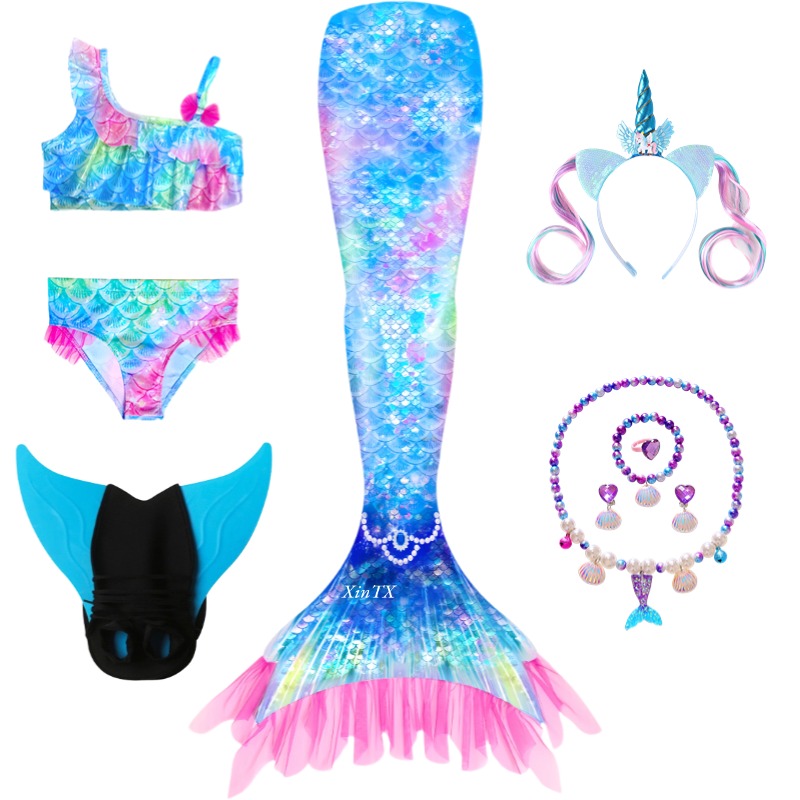 Mermaid Costume for Girl Merma - огляд і ціна Swim Fins
