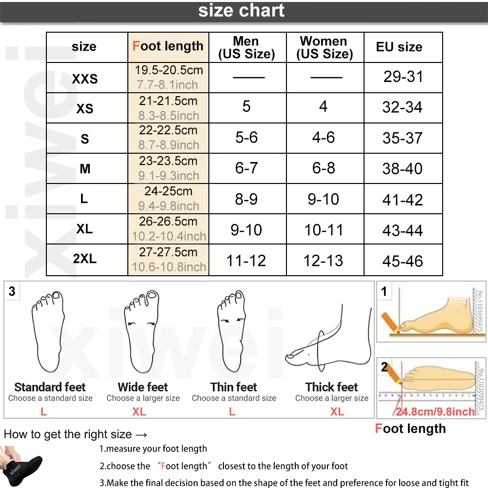 5mm Neoprene Socks 3mm Wetsuit - огляд і ціна Swim Fins